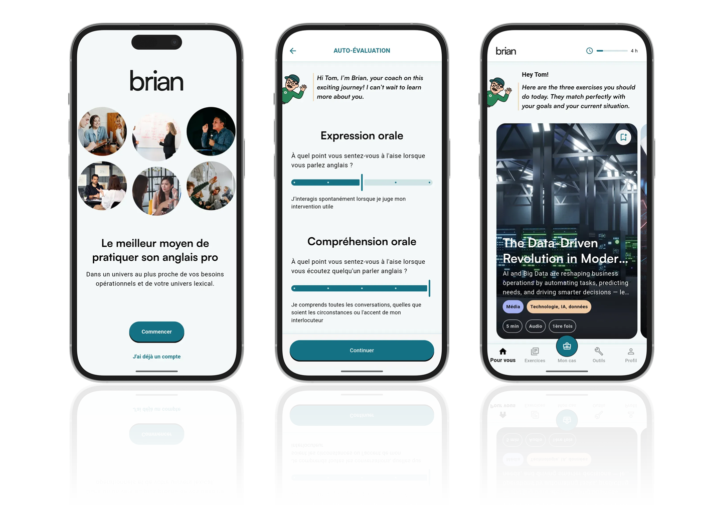 Screenshot of Brian app
